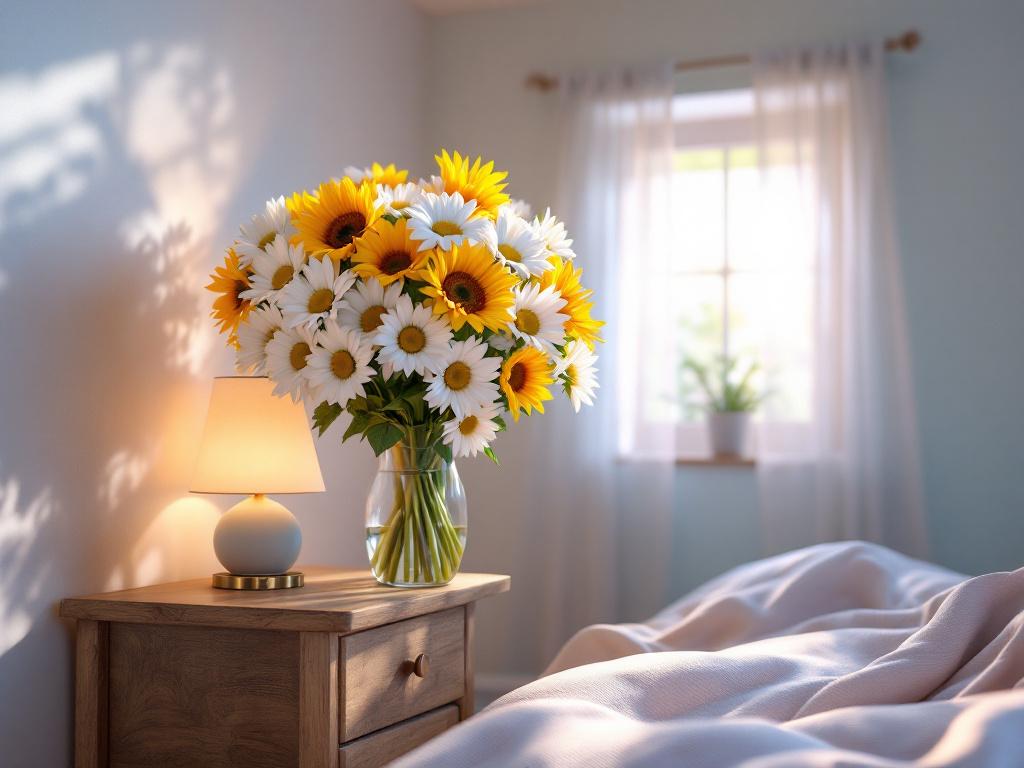 daisies, sunflowers