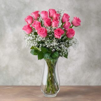 15 Long Stem Roses (Pink)