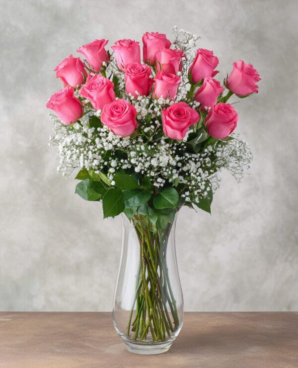 15 Long Stem Roses (Pink)