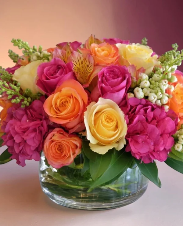 Bold mix of flowers