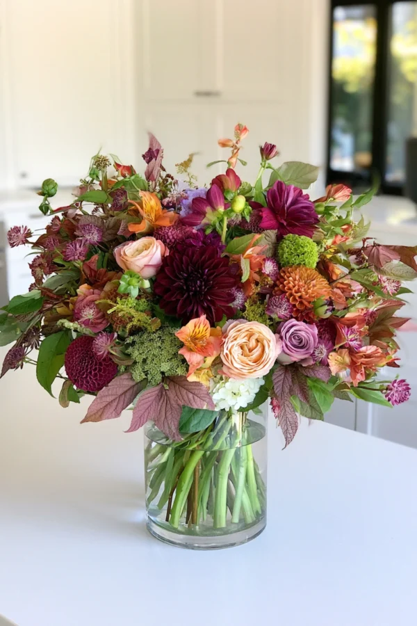 man flowers