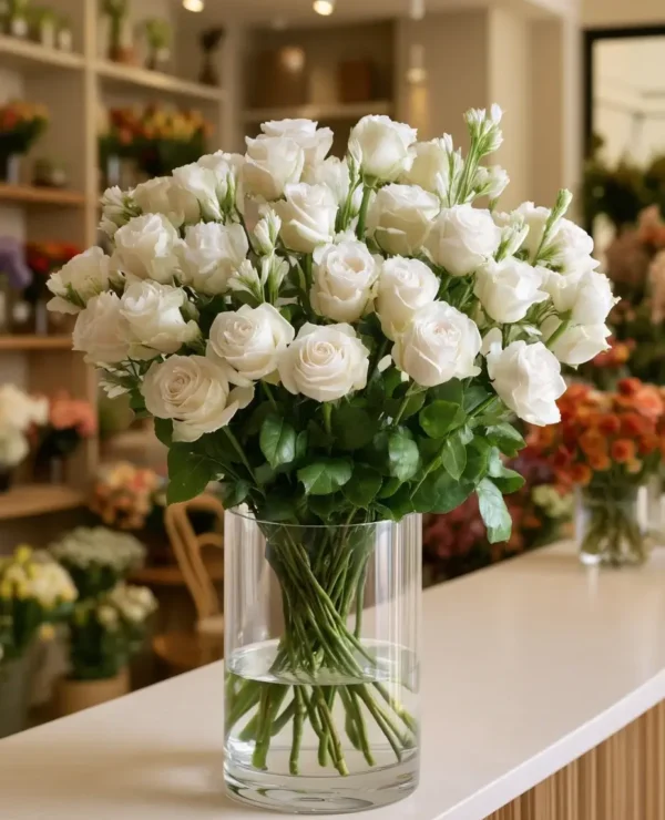 4 Dozen Classic White Roses