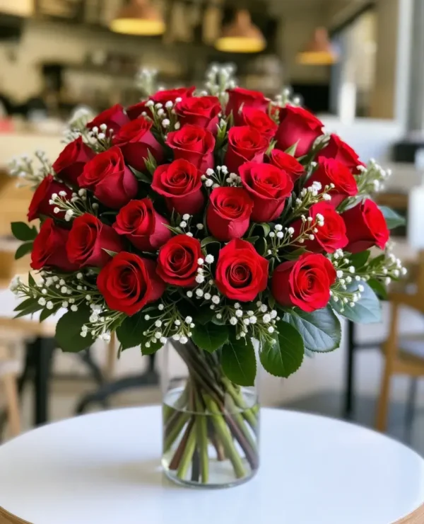 Willow 2 dozen red roses